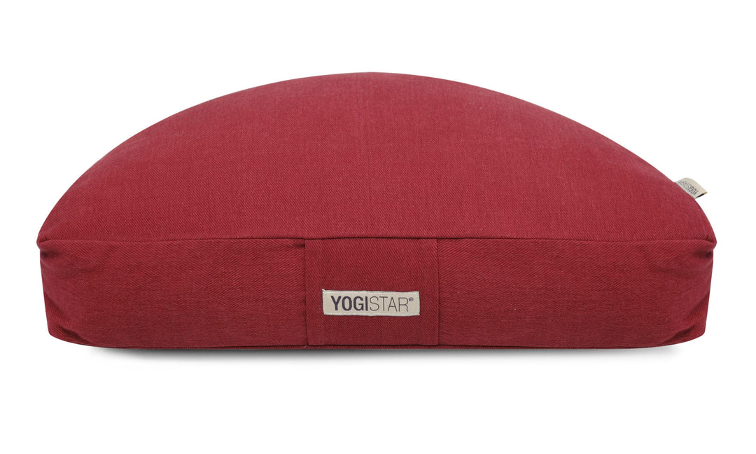 Yogistar Meditationskissen - Halbmond (41 x 22 x 8 cm) bordeaux melange, bordeaux melange