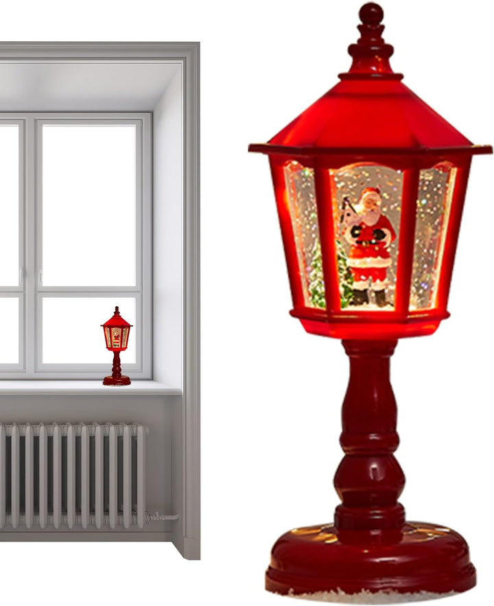 Christmas Schneekugel | Retro Schneekugel Lampe | Glitzer Weihnachtslaterne Deko Für Tisch Wohnzimme