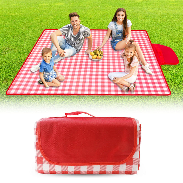 Picknickdecke Wasserdicht Stranddecke Picknickdecken Picknickmatte Rot Weiss Kariert Piknik Decke Ca