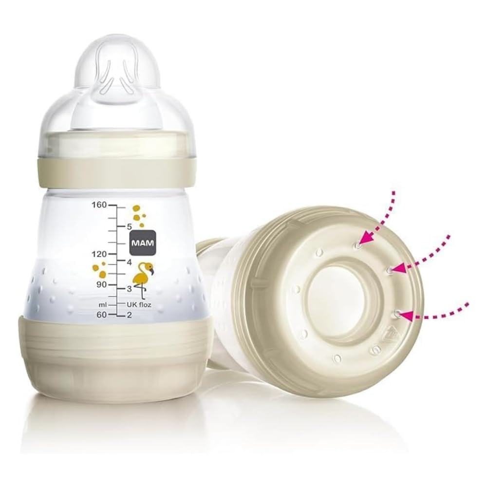 MAM Easy Start Babyflasche 320 ml (2er-Set), Set mit 2 Anti-Kolik-Flaschen zum Stillen, reduziert Lu