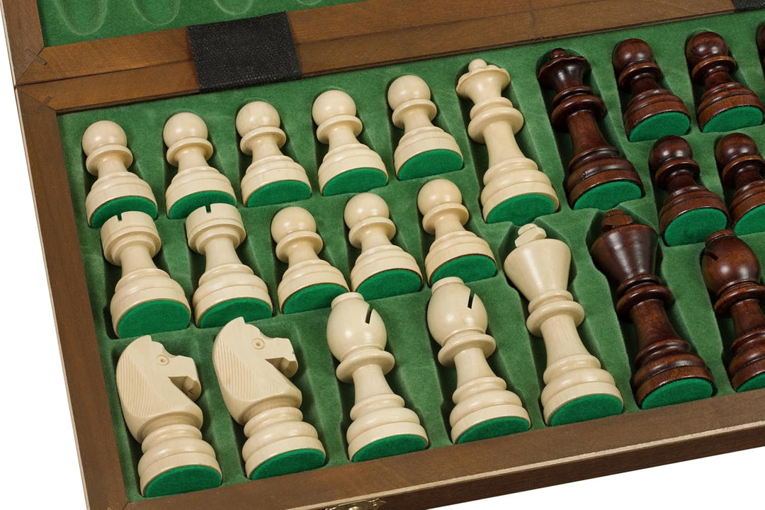 Sunrise Chess Turnierschachspiel Nr. 7 (50x50 cm) Intarsiert – Erstklassiges Schachset mit handgefer