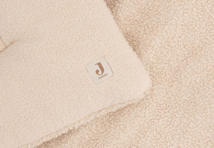 Jollein Krabbeldecke für Baby - Boucle, Naturel - 100% Polyester - Laufgittereinlage - 100x100 cm -