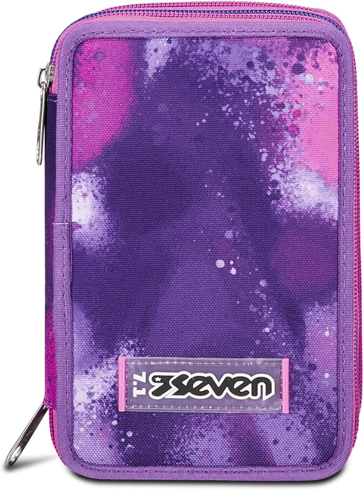 Seven Federmäppchen, Mäppchen, Mehrfarbig, Federtasche für Schreibwaren, Etui mit Stiften, Kugelschr