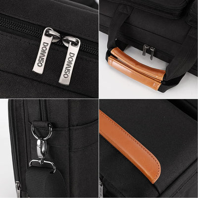 DOMISO 17,3 zoll Laptoptasche Schultertasche Wasserdicht Business Aktentasche Notebooktasche für 17-