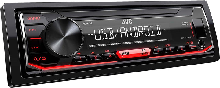 JVC KD-X162 USB-Autoradio mit RDS (Hochleistungstuner, MP3, WMA, FLAC, AUX-Eingang, Android Music Co
