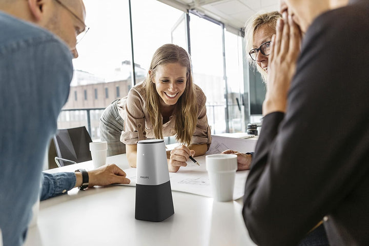 Philips PSE0540 SmartMeeting Tragbares Konferenzmikrofon mit Sembly AI zur Spracherkennung für mehre