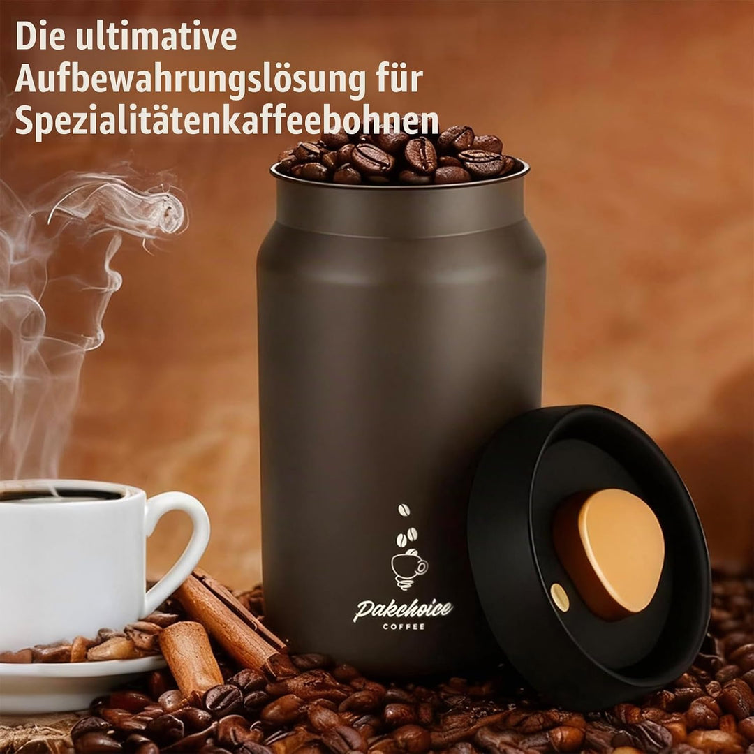 Kaffeebohnen Behälter (1,2L), Kaffeedose Luftdicht, kaffeedose, 316 Edelstahl Material, geeignet Für
