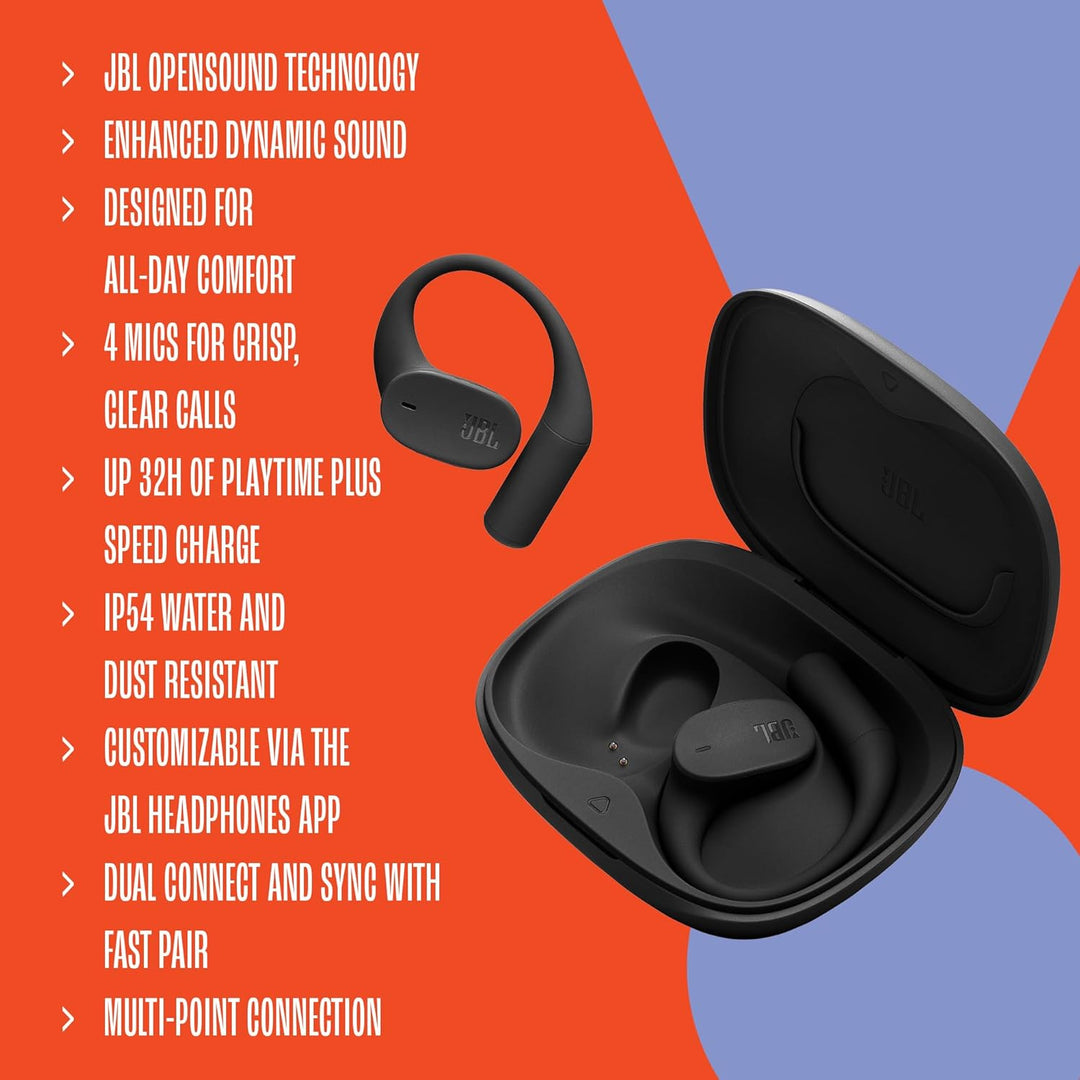 JBL Sense Lite kabellose Open-Ear-Kopfhörer mit Ohrbügel-Design und Luftleitung, OpenSound-Technolog