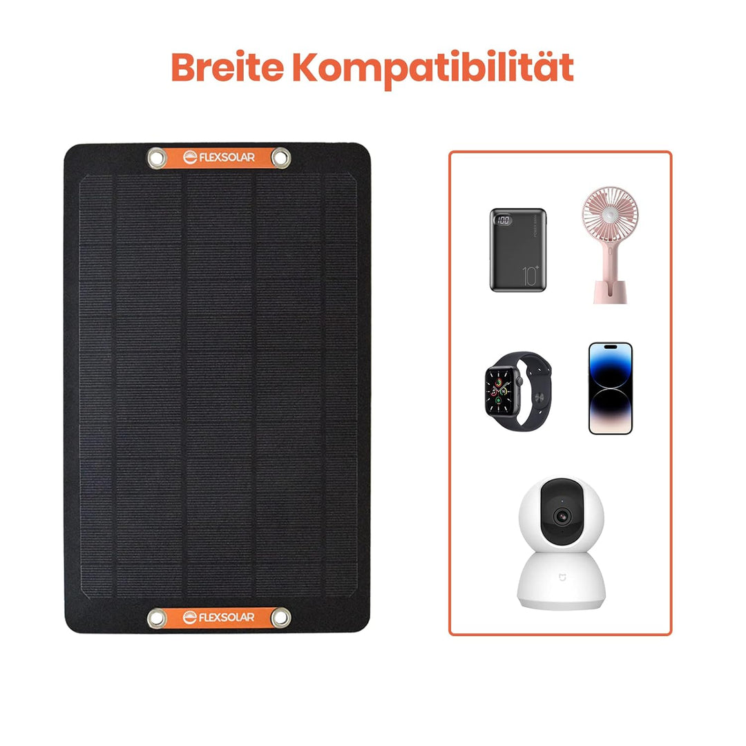 2Pcs SolarPanel mit USB Anschluss, 6W 5V Solarladegerät,IP67 Wasserdichtes USB solar Charger für DIY