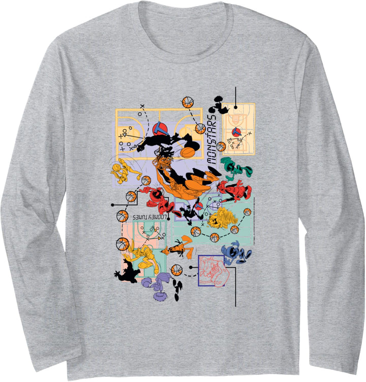 Space Jam Spielplan Langarmshirt