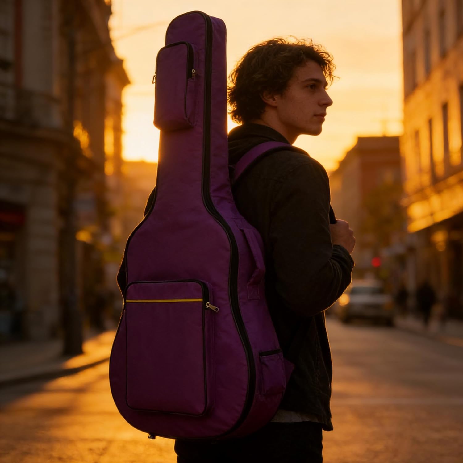 41 Zoll Gitarrentasche,Gitarren Gig Taschen,Plus Baumwolle Dicke wasserdichte verstellbare Schulterg