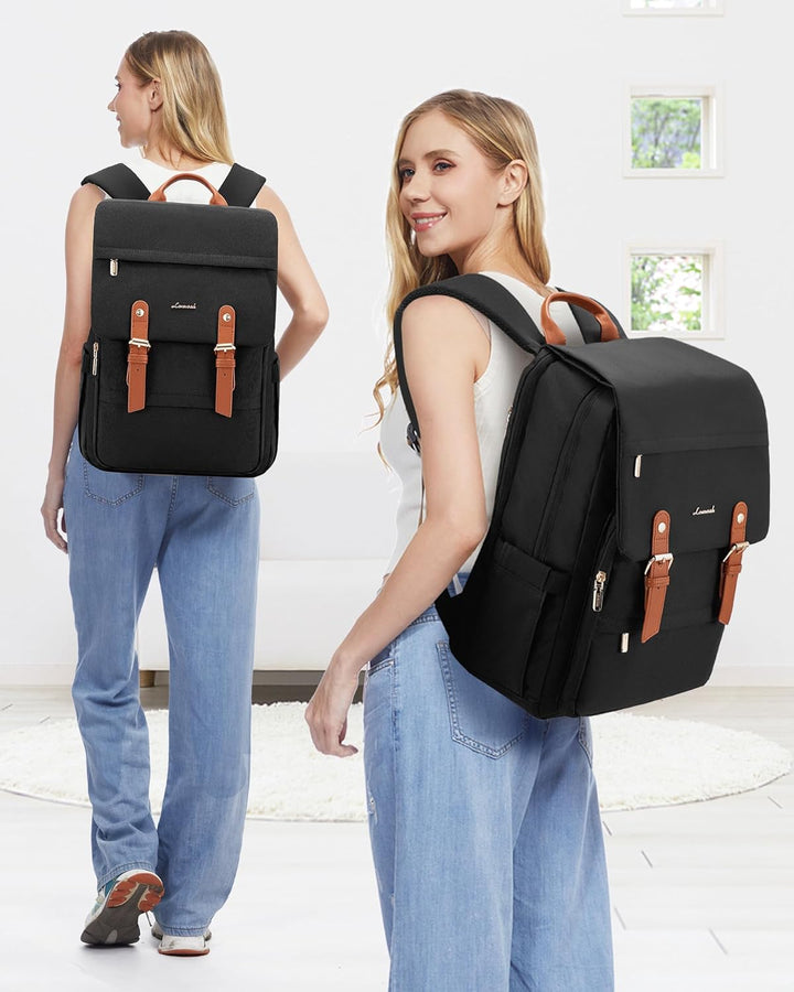 LOVEVOOK Schulrucksack Teenager Mädchen, Rucksack Damen Herren, Wasserdichter Daypack mit Laptop Fac