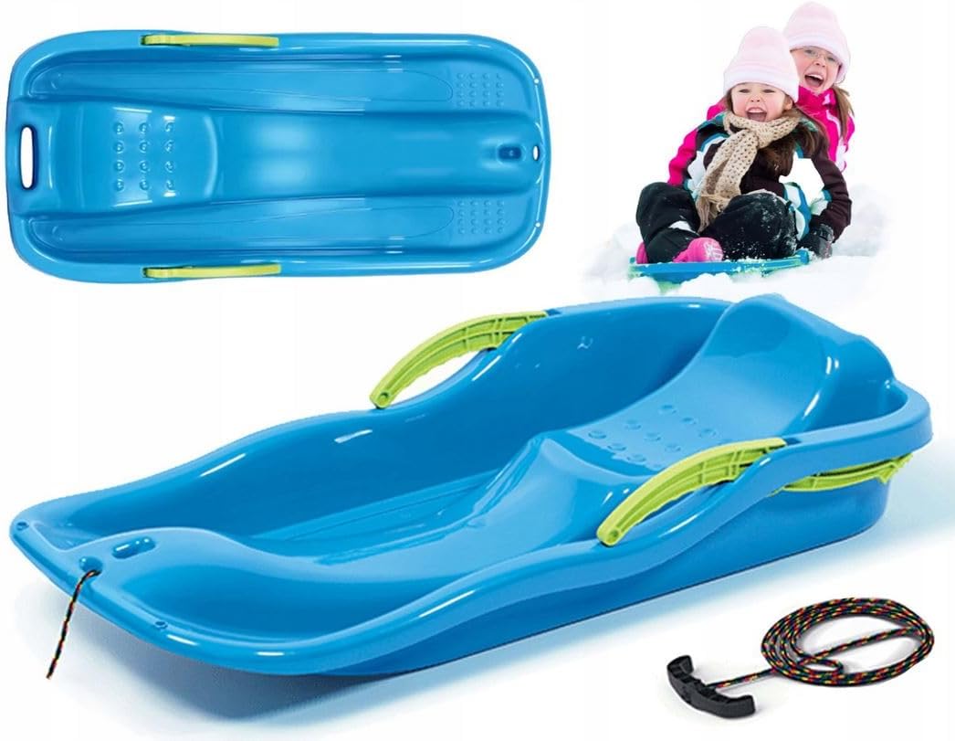 Schlitten Bob Schlitten Kinderbob Rodel Kinderschlitten mit Bremsen inkl. Zugseil Rutscher Rodelschl