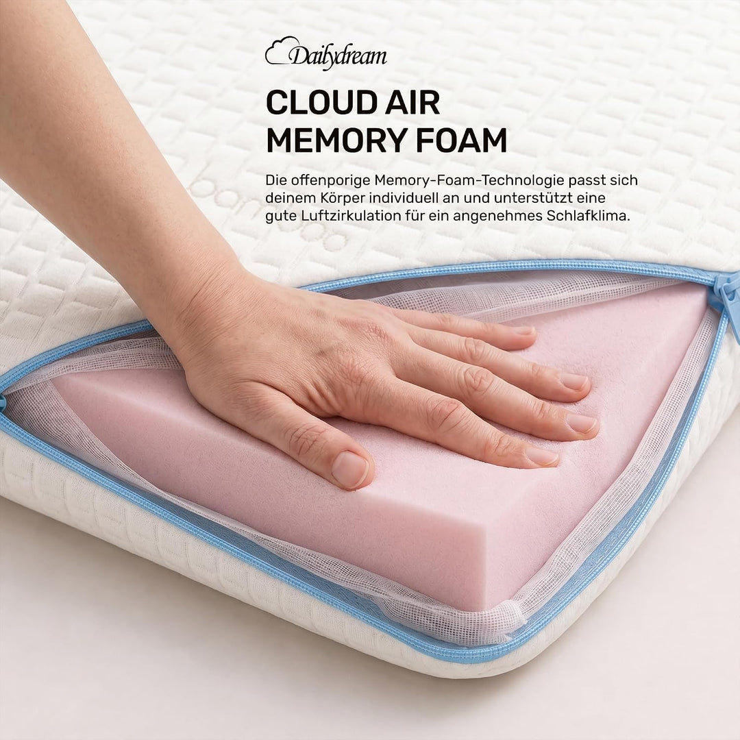 Dailydream viscoelastischer Matratzentopper “Model M“ mit Memory Foam Effekt, 90x200x5cm, Edition “L