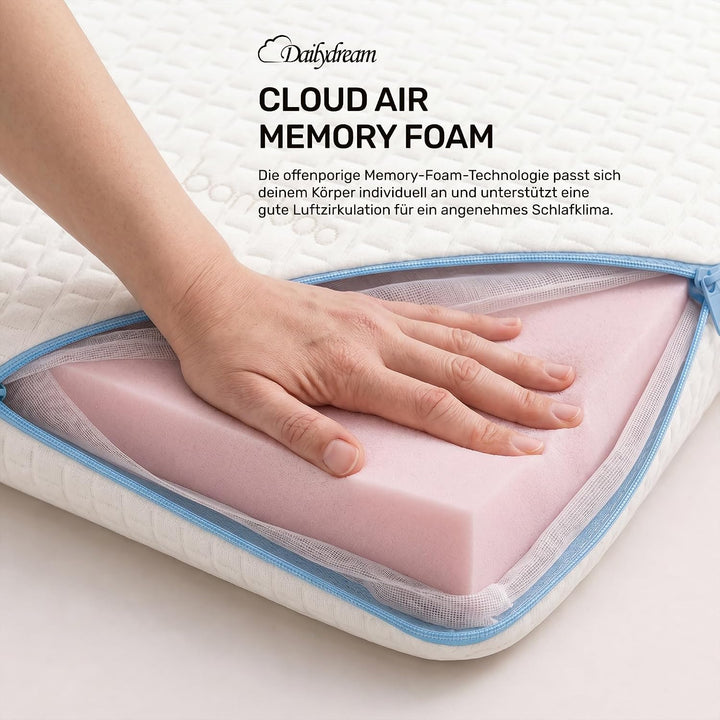 Dailydream viscoelastischer Matratzentopper “Model M“ mit Memory Foam Effekt, 90x200x5cm, Edition “L