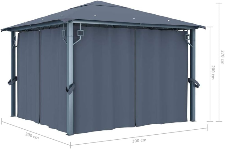 Tidyard Tidyard Gartenpavillion Pavillon Sonnenschutz Festzelt Mit Dach (Anti-UV-PA-Beschichtung),Vo