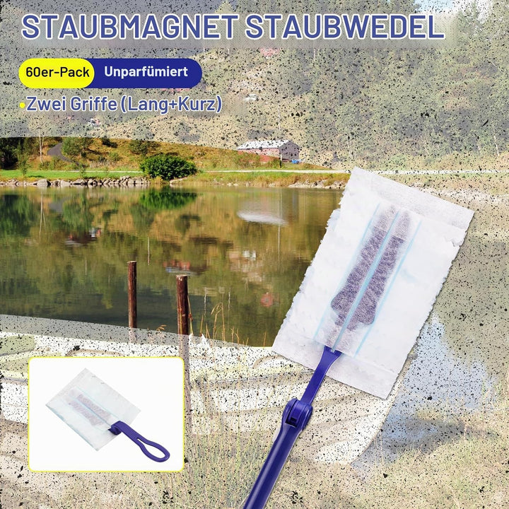 60 Stück für Swiffer Staubmagnet Nachfüllpack Set - Staubwedel, Duster Nachfüllpack für Swiffer mit