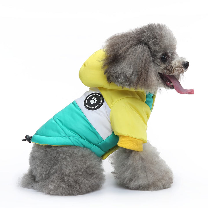 PETCUTE Hund Wintermantel Winterjacke mit Kapuze, Hundemantel mit Knopfverschluss,Verstellbar Hundej