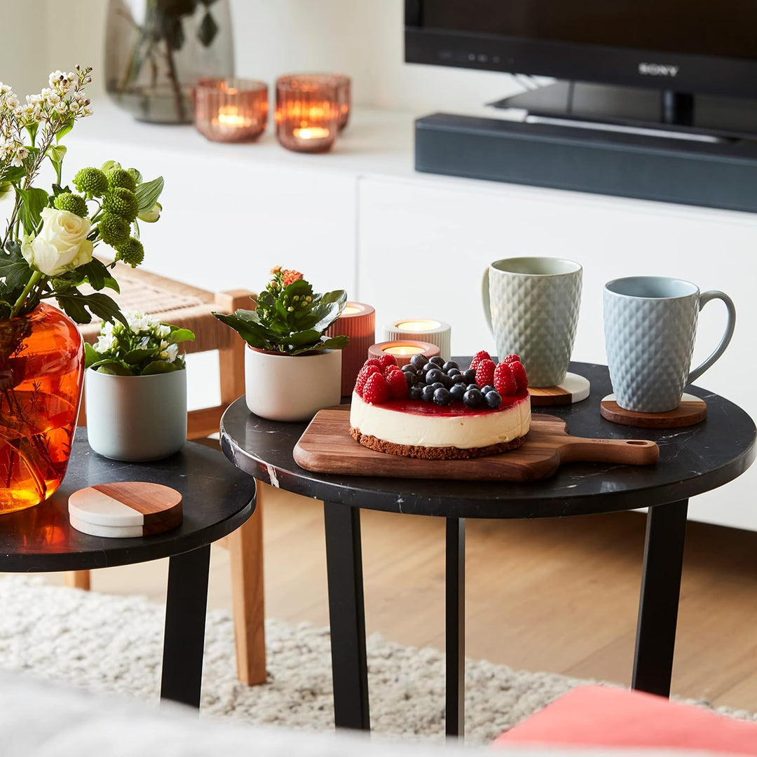 Point-Virgule Servierbrett aus Walnussholz mit Griff, perfekt zum Servieren von Vorspeisen und Käse,