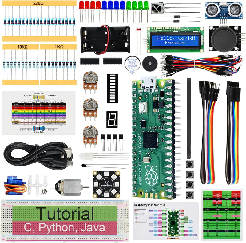 Freenove Super Starter Kit for Raspberry Pi Pico (Included) (Compatible with Arduino IDE), 513-Page