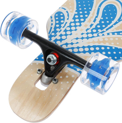 FunTomia Longboard mit 3 Flex Stufen Drop Through Cruiser Komplettboard Mach1 Speed Kugellager T-Too