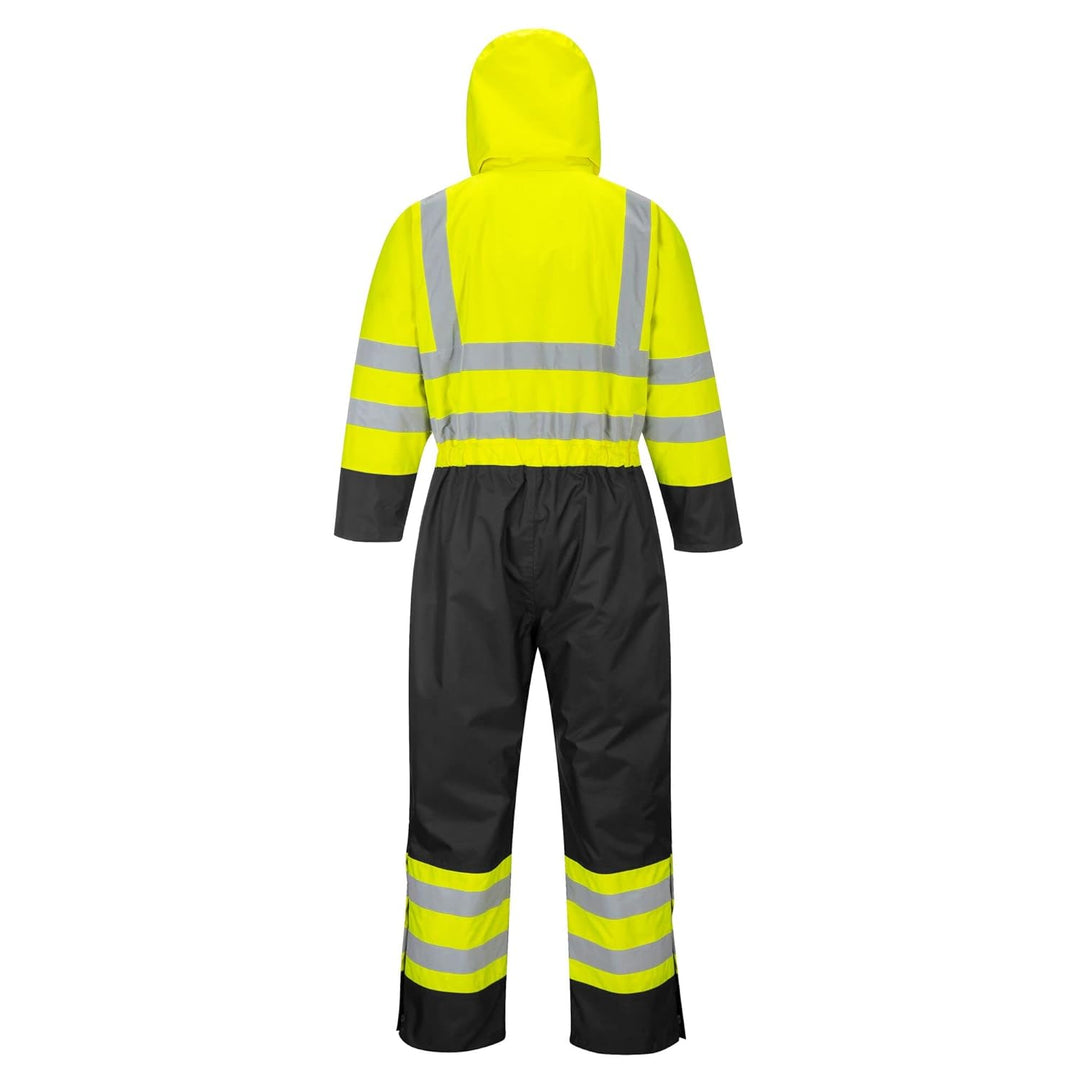Portwest Warnschutz Kontrast Overall - gefüttert , Grösse: 7XL, Farbe: Gelb/Schwarz, S485YBR7XL