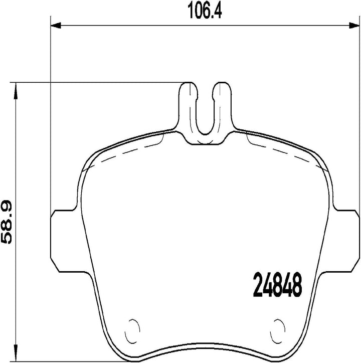 Brembo P50091 Hintere Bremsbeläge, Anzahl 4