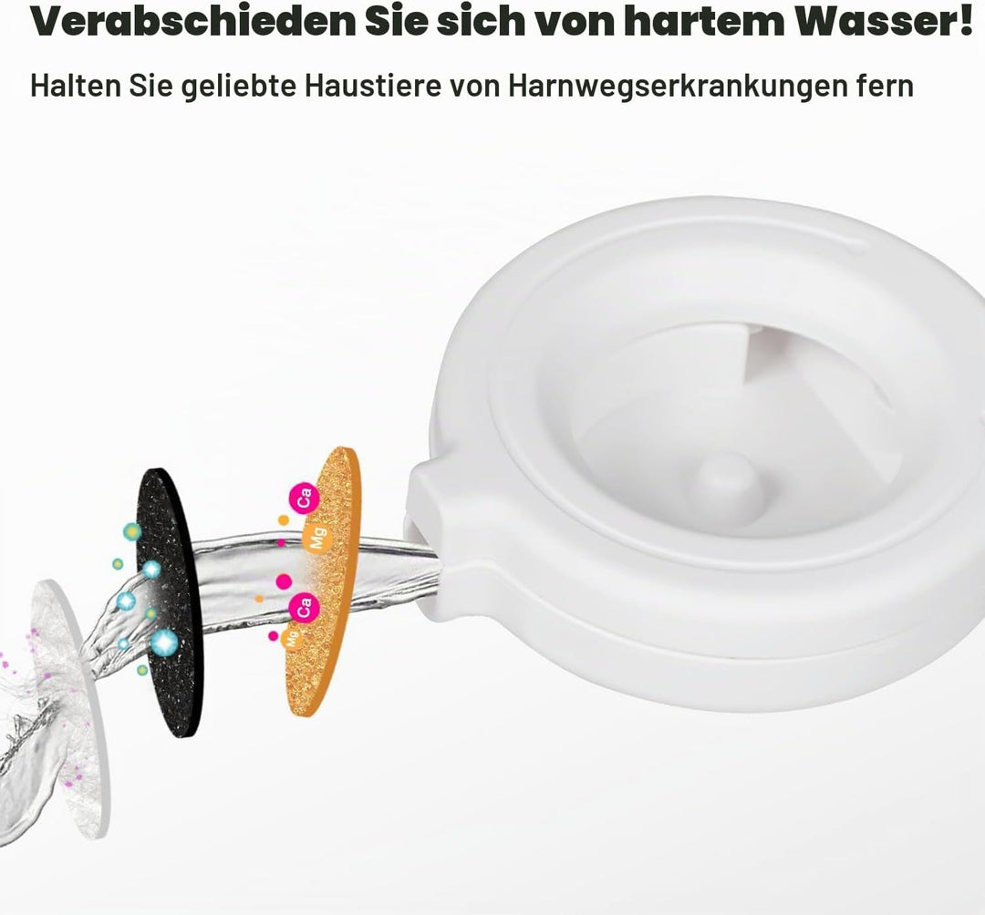 Sfozstra Automatischer Wasserspender durch Schwerkraft für Katzen: Edelstahl-Wassernapf schwarz 4 l,