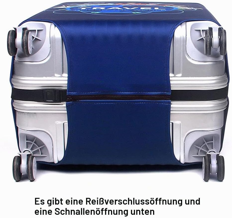 MosaiRudo Dickere Kofferhülle,Elastische Koffer-Abdeckungen Passend für 18-32 Zoll Koffer, Gepäckabd