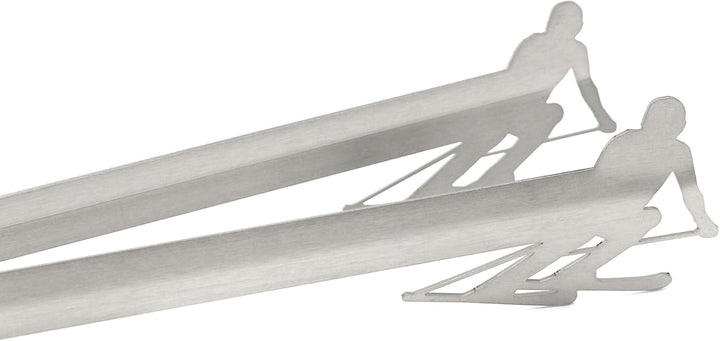 Grillzange Skifahren, spülmaschinengeeignet, Geschenkidee, Männergeschenk, Grillgeschenk, Vatertag,