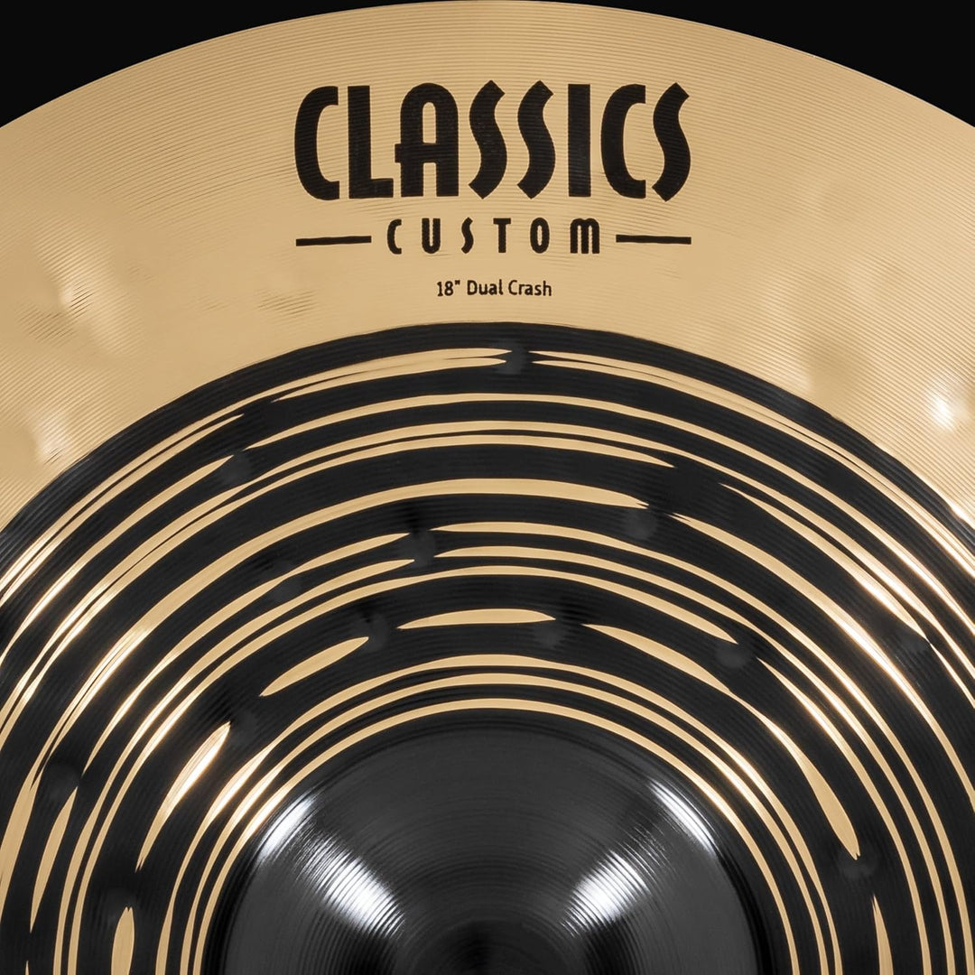 Meinl Classics Custom Dual 18 Zoll Crash (Video) Schlagzeug Becken (45,72cm) B12 Bronze, Dunkles und