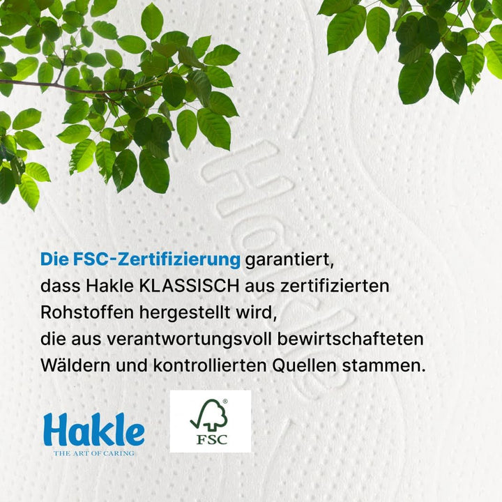 Hakle - Toilettenpapier Klassisch Weiss 80 Rollen 150 Blatt (80er Pack), 150 Blatt (80er Pack)