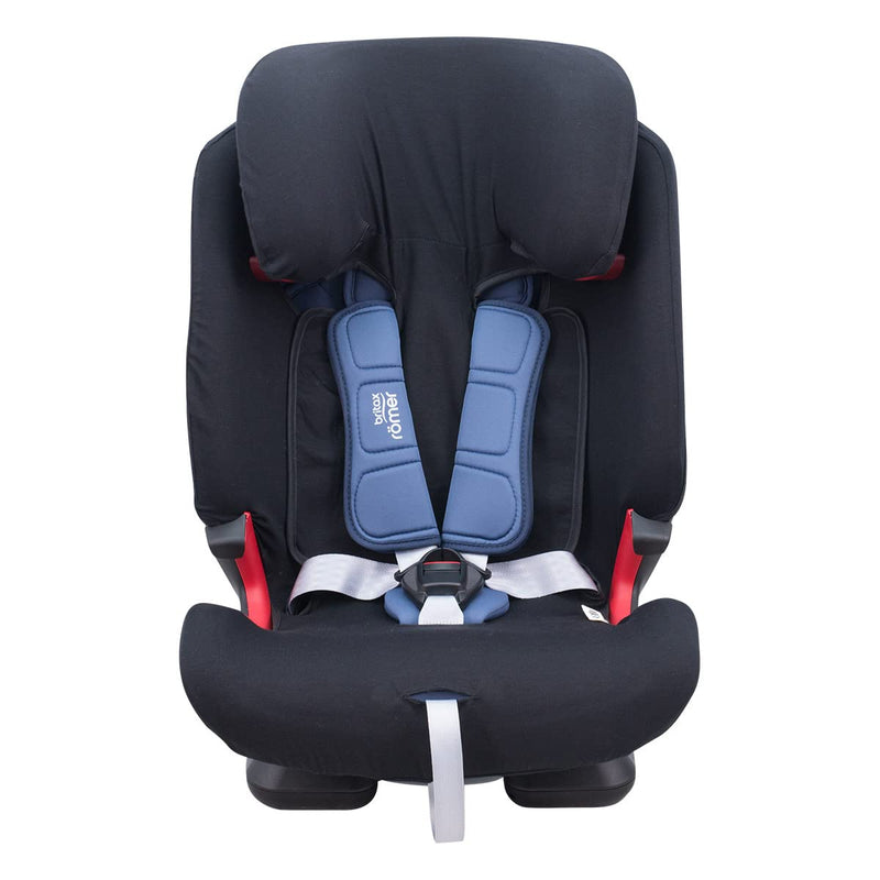 JYOKO Kids Bezug für Autositz kompatibel mit Romer Advansafix, Evolva IV M, aus Baumwolle (Black Ser