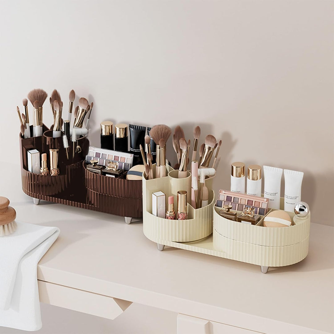 DASITON Make up Kosmetik Organizer,360° Drehbarer Make Up Pinsel Organizer,Grosser Kapazität Kosmeti