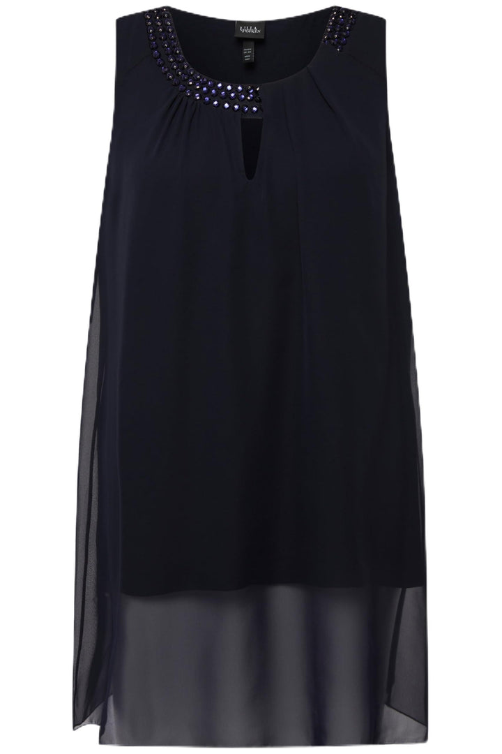 Ulla Popken Damen grosse Grössen Übergrössen Plus Size Longtunika, Ziersteine, A-Linie, Rundhals, är