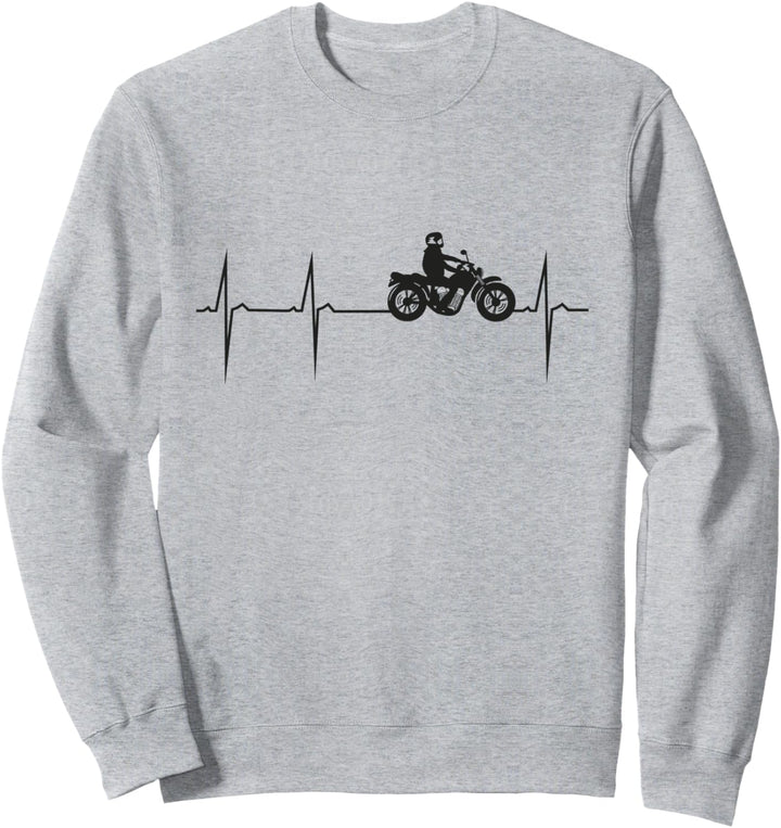 Herzklopfen Herzfrequenz Biker - Herzschlag für Motorrad Sweatshirt