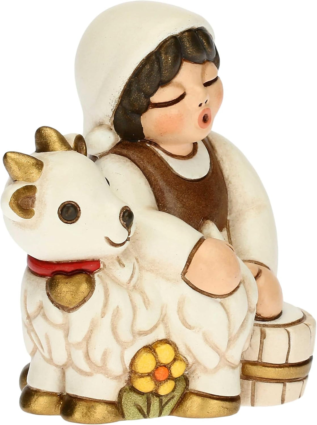 THUN Krippe KK Frau mit Ziege - Ziege Beruf 2021-6 x 5 x 6,8 cm