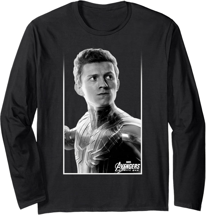 Marvel Avengers: Infinity War Spider-Man Simple Portrait Langarmshirt