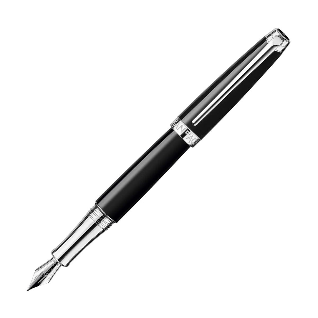 Caran d'Ache Füllhalter Léman Ebony Schwarz, silber, Feder:mittel (M), Schwarz