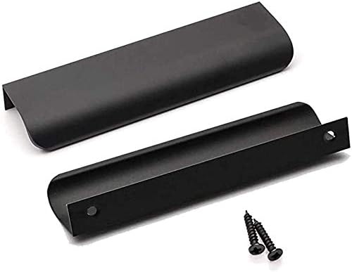 goldenwarm 5x 128mm Möbelgriffe Profilgriff Aluminium Schwarz Schrankgriffe Modernes Küchengriffe Ge