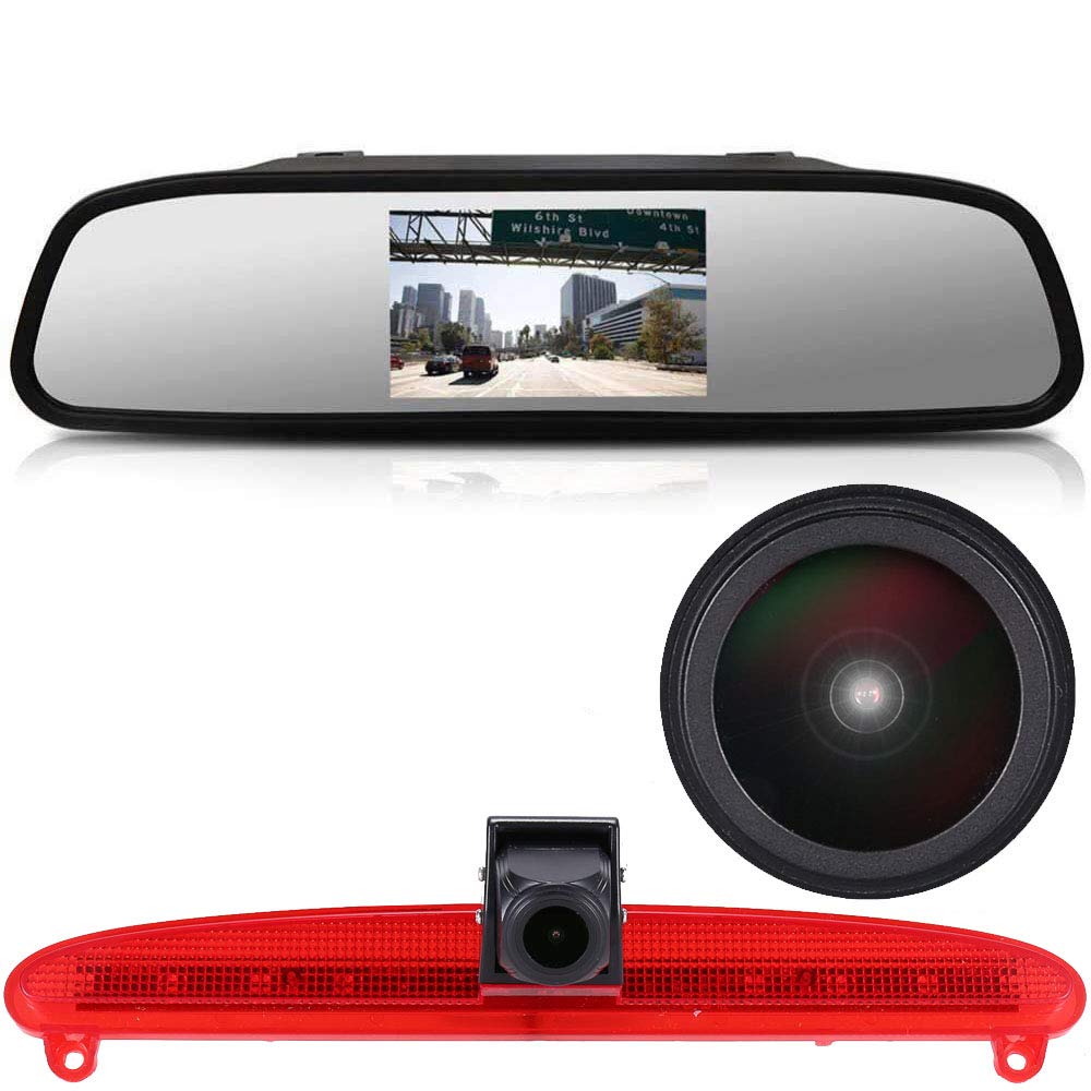 「18mm Linse Top Qualität Rückfahrkamera + 4.3 Zoll Auto Rückspiegel」Auto Dach Rückfahrkamera Ersatz