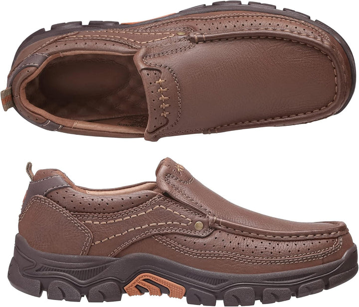 OutPro Herren loafersMokassins aus echtem Leder für Komfort Geeignet für Reisen, Autofahren und im F