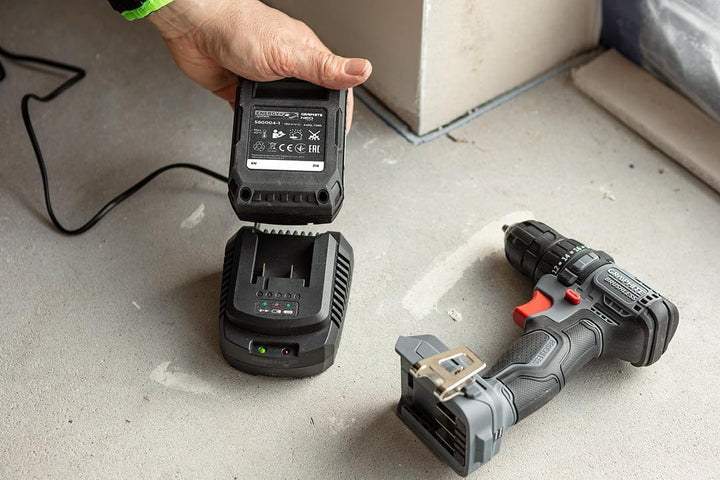 GRAPHITE Energy+ Akku 4Ah &amp; Ladegerät Set, 18V Li-Ion
