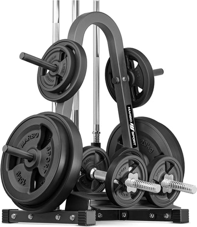Marbo Sport Multiständer für Gewichtsscheiben, Hanteln und Stangen Schwarz Max. Tragkraft 300 kg MH-