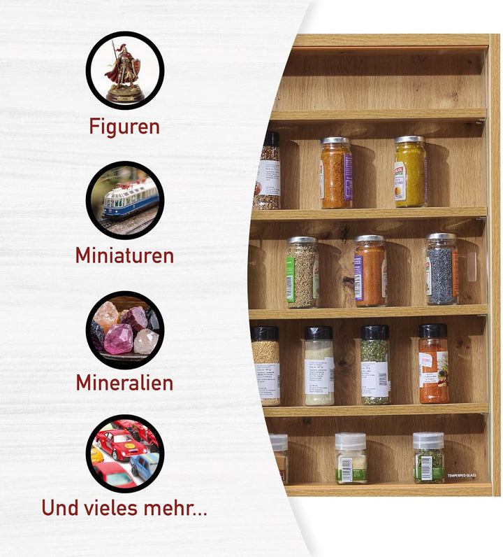 Inter Link - Sammlervitrine - Hängevitrine - Wandregal - Glasvitrine - Wandvitrine - Hängeregal - Sc