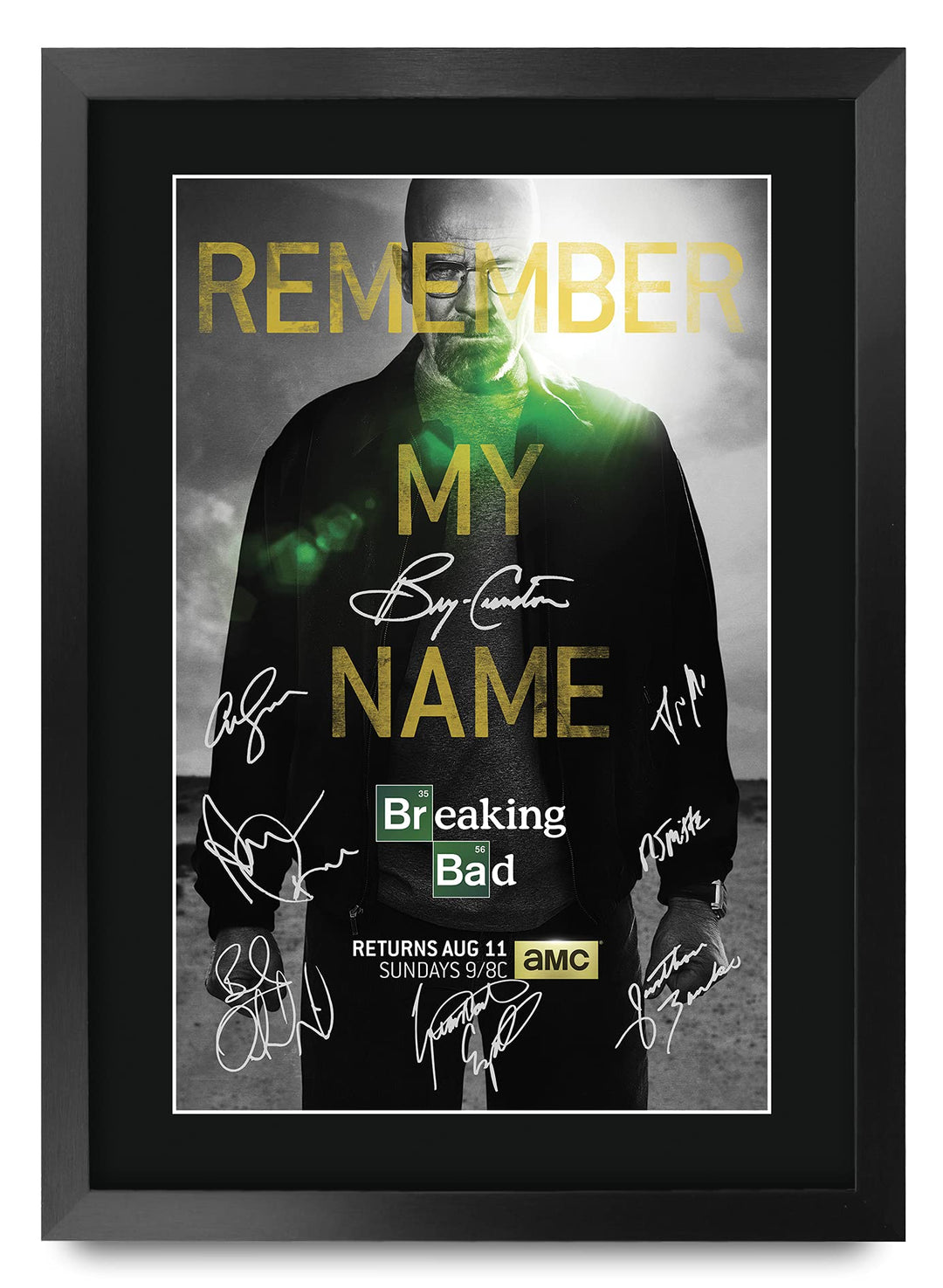 HWC Trading Breaking Bad A3 Gerahmte Signiert Gedruckt Autogramme Bild Druck-Fotoanzeige Geschenk Fü