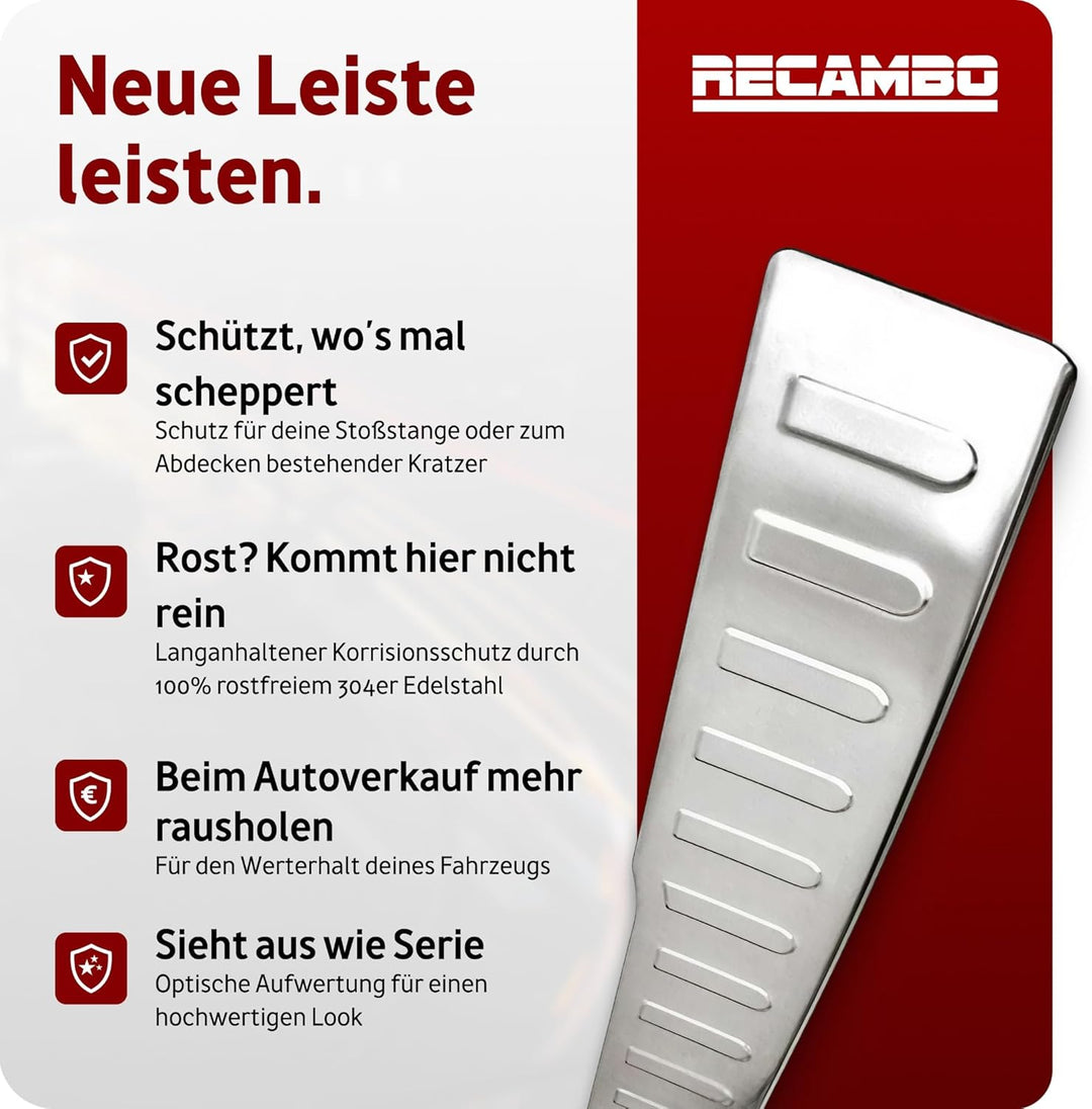 Ladekantenschutz Stossstange Edelstahl glänzend kompatibel für Vito W447 V-Klasse 2014>