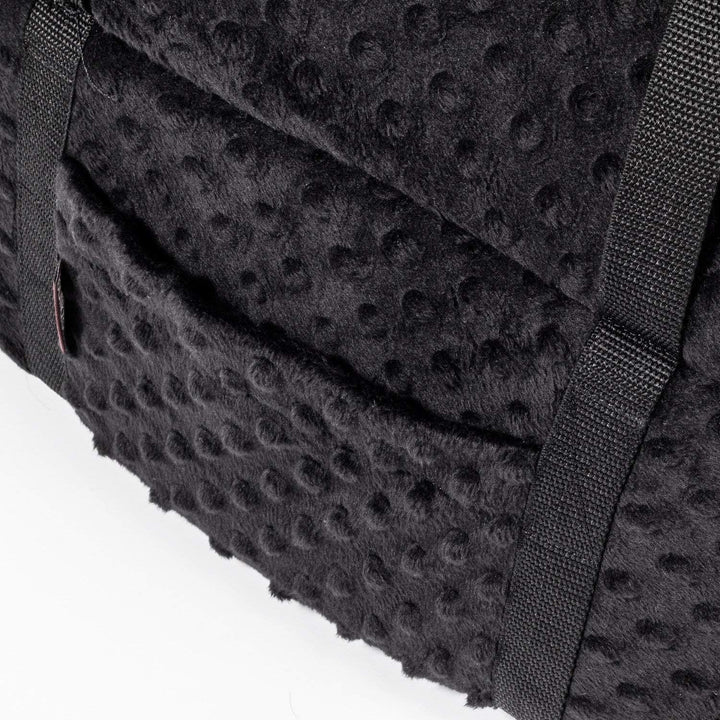 BOUTIQUE ZOO Hundetasche, Welpentasche - Schwarz (Minky), S bis 5 kg - Tragetasche für kleinen und m