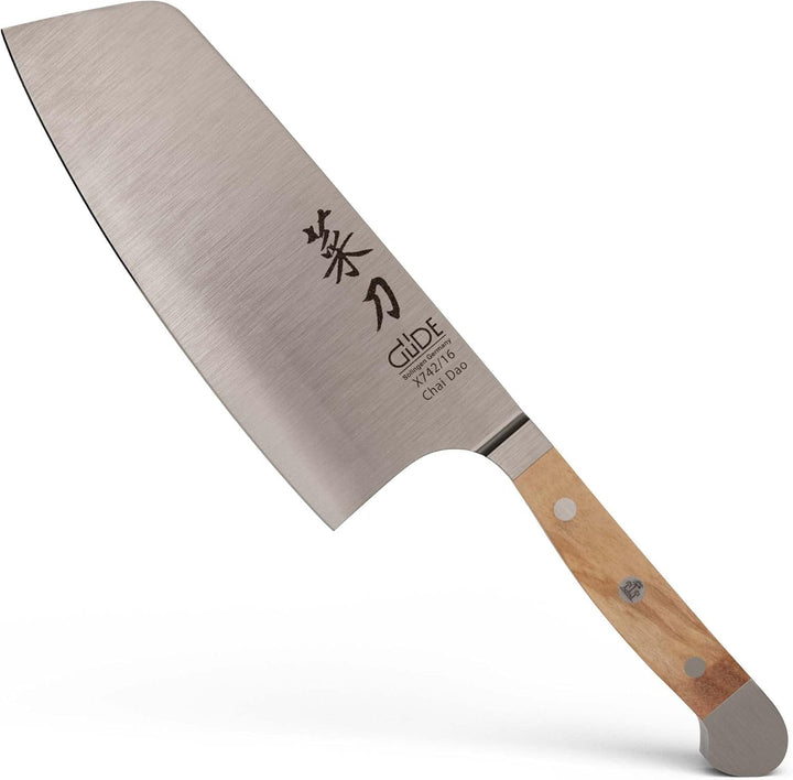 Güde Solingen - Chai Dao M, China Kochmesser geschmiedet, 16 cm, Olivenholz, ALPHA OLIVE, Doppelkrop
