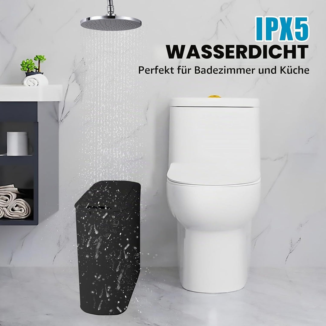 LIROPAU Abfalleimer für Badezimmer, 25 l, automatischer Kücheneimer mit Deckel, wasserdicht, elektri